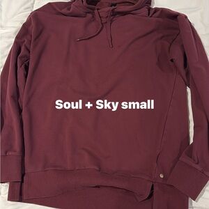 Soul + Sky Maroon Hoodie